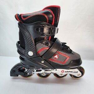 Airwalk ABEC-7 Youth Inline Skates Black/Red Adjustable Size 6-7.5